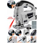 Steiner Alman 4600 W Lazerli Sjs Metal Şanzuman 6 Kademe Devirli Pandül Ayarlı Dekupaj Testere Makinesi 5 Uç Gri