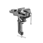 Steiner Alman 60 mm Dönerli Örslü Özel Alaşımlı Paslanmaz Dövme Çelik Mini Masa ve Tezgah Mengenesi Gri