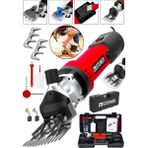 Steiner Alman 9900 W Devir Ayarlı Çift Soğutmalı Koyun Kırpma Kırkma Makinesi Kırmızı + 2 Adet Üst Bıçak