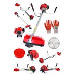 Steiner Alman Turbo 9100 Yan Tipi Benzinli Motorlu Ot Çim Tırpanı Çalı Biçme Makinesi Tırpanı Kırmızı