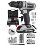 Steiner Germany Technology Darbeli 56 V 5 Ah Bakır Sargılı Çift Akülü Şarjlı Vidalama Gri Set Matkap