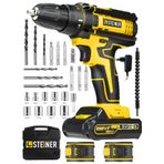 Steiner ST-198VF S Çift Akülü Darbeli Matkap Şarjlı Vidalama Sarı