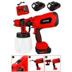 Steiner ST-999VF Çift Akülü Şarjlı Püskürtme Boya Tabancası Kırmızı