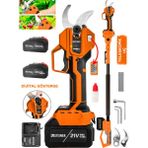 Steiner T-30 mm Dijital Kömürsüz Akülü Bağ Dal Ağaç Kesme Biçme Budama Şarjlı Makası Makinesi + Teleskop
