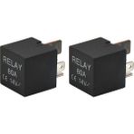 Steldalar 2 Adet Su Geçirmez Otomotiv Rölesi 12V 70AMP 80AMP 4 Pin Normalde Açık Araba Rölesi Far Kliması Için (Yurt Dışından) - Siyah