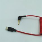 Steldalar Rode Wireless Go Iı Için USB C - 3,5 mm Kablo, Sarmal Dik Açı Trs Erkek Dac Aux Adaptör Ses Kablosu (Yurt Dışından) - Renkli