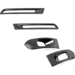 Steldalar Toyota Sienna 2021 2022 Için Araba Ön ve Arka Sis Lambası Lambası Kapağı Trim Etiket Kalıplama Aksesuarları, Abs Karbon Fiber (Yurt Dışından) - Siyah