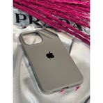 Stella Aksesuar iPhone 14 Pro Uyumlu Logolu Içi Kadife Silikon Telefon Kılıfı - Taş Rengi
