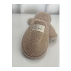 Stella Belli Havlu Terlik | %100 Pamuk | Kaymaz Çift Taban | Sauna Spa Otel Banyo Ev Misafir Lohusa Terliği Bej