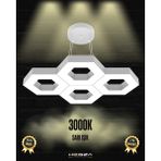Stella (Gri Kasa, Sarı Işık) Ledli Modern Sarkıt Linear LED Avize Salon Mutfak Oturma Odası Yatak Odası Antre Hol LED