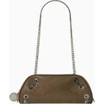 Stella Mccartney Eco Shaggy Deer Vegan Falabella, Zincir Detaylı Bowling Omuz Çantası - Yeşil
