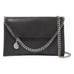 Stella Mccartney Falabella Shaggy Deer Vegan Deri, Lüks Omuz Çantası, Sürdürülebilir Tasarım - Siyah