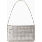 Stella Mccartney Hotfix Taşlı Vegan Falabella Pochette, Zincir Detaylı Omuz Çantası - Gümüş