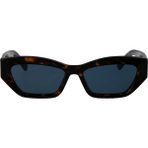 Stella Mccartney Kadın Güneş Gözlüğü - Cat Eye Koyu Havana Kemik Çerçeve Gri Tek Renk Cam UV400 SC40047I-Y - Çok Renkli