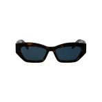 Stella Mccartney Kadın Güneş Gözlüğü - Cat Eye Koyu Havana Kemik Çerçeve Gri Tek Renk Cam Uv400 Sc40047ı-Y