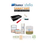 Stella Set 1 Lt - Siyah Boya Beyaz Mermer Effekt Sprey Maximo Sivi Cam Ipek Mat