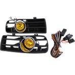 Stellar3 1 Çift Ön Tampon Izgarası Sis Farları Izgarası LED Lamba Tel Kiti ile Sarı Volkswagen Golf Mk4 1998-2004 (Yurt Dışından) - Renkli