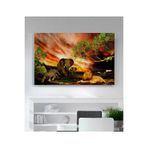 StellaStore Aslan Fil Hayvan Kanvas Tablo, 50 x 70