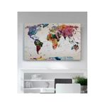 StellaStore Dunya Haritası Kanvas Tablo, 80 x 120