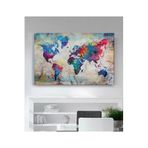 StellaStore Dünya Haritası Kanvas Tablo,40 X 60,ugtcR111