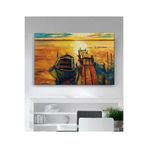 StellaStore Gün Batımı Iskele Kanvas Tablo, 60 x 90