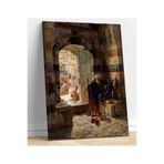 StellaStore Gustav Bauernfeind Şam'da Büyük Caminin Kapısında Kanvas Tablo Ev Oda Dekorasyon, 30 x 40