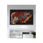 StellaStore Karel Appel Soyut Kırmızı Işıklı Tablo, 80 x 120