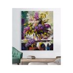 StellaStore Mor Salkım Çiçeği Kanvas Tablo, 70 x 100