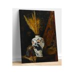 StellaStore Osman Hamdi Bey - Beyaz Vazoda Çiçekler Tablo - 60Cm X 90Cm,100 X 140