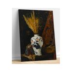 StellaStore Osman Hamdi Bey - Beyaz Vazoda Çiçekler Tablo - 60Cm X 90Cm,60 X 90