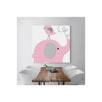 StellaStore Pembe Fil Kanvas Tablo, 50 x 50