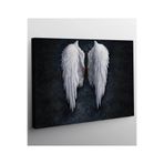 StellaStore Siyah Ve Beyaz Melek Kanatları Kanvas Tablo, 70 x 100