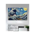 StellaStore Van Gogh Yıldızlı Gece Özel Elmas Mozaik Kanvas Tablo, 70 x 100