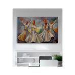 StellaStore Yağlı Boya Görünümlü Semazenler Kanvas Tablo, 20 x 30