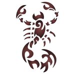 Stencil Company Akrep şablonu – 7,5 x 12,5 cm (S) – tekrar kullanılabilir böcek dövme şablonu