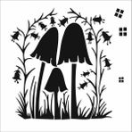 Stencil Sarayi Boyama Şablon Çiçek ve Meyve - 1530 - 80X80