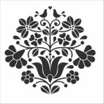 Stencil Sarayi Boyama Şablon Çiçek ve Meyve - 5042 - 60X60