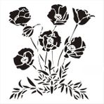 Stencil Sarayi Boyama Şablon Çiçek ve Meyve - 8707 - 80X80
