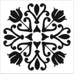 Stencil Sarayi Boyama Şablon Damask Çini Mandala - 1103 - 80X80
