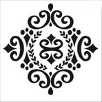 Stencil Sarayi Boyama Şablon Damask Çini Mandala - 1146 - 50X50