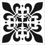 Stencil Sarayi Boyama Şablon Damask Çini Mandala - 1177 - 80X80
