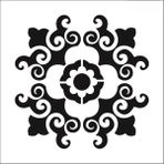 Stencil Sarayi Boyama Şablon Damask Çini Mandala - 1196 - 50X50