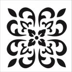 Stencil Sarayi Boyama Şablon Damask Çini Mandala - 1315 - 30X30
