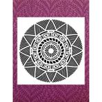 Stencil Sarayi Boyama Şablon Damask Çini Mandala - 2016 Ölçü 80X80
