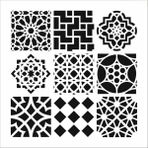 Stencil Sarayi Boyama Şablon Damask Çini Mandala - 4012 - 60X60