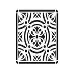 Stencil Sarayi Boyama Şablon Damask Çini Mandala - 4028 - 80X80