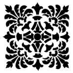 Stencil Sarayi Boyama Şablon Damask Çini Mandala - 4151 - 60X60
