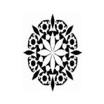 Stencil Sarayi Boyama Şablon Damask Çini Mandala - 4182 - 50X50