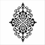 Stencil Sarayi Boyama Şablon Damask Çini Mandala - 4596 - 60X60