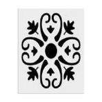 Stencil Sarayi Boyama Şablon Damask Çini Mandala - 4662 - 50X50
